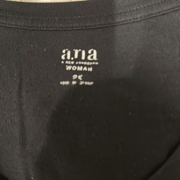 a.n.a. 2X Plus Black Long Sleeve Blouse - Picture 4 of 5